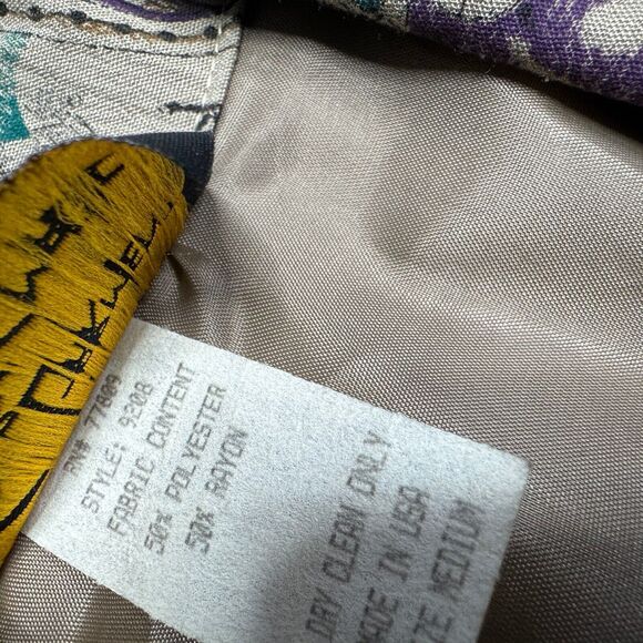 Vintage Women's 80s 90s Blazer Foral 1 Button Toni Garment CC Magic Size Medium - Picture 4 of 9